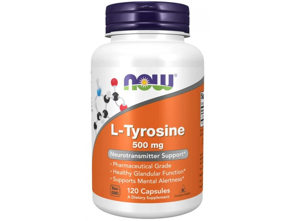 L-Tyrosine, 500 mg, 120caps. Now Foods