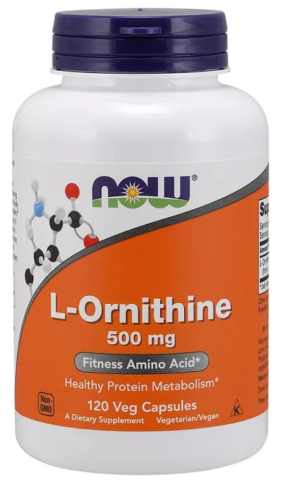 L-Ornithine 500mg/120caps. Now Foods